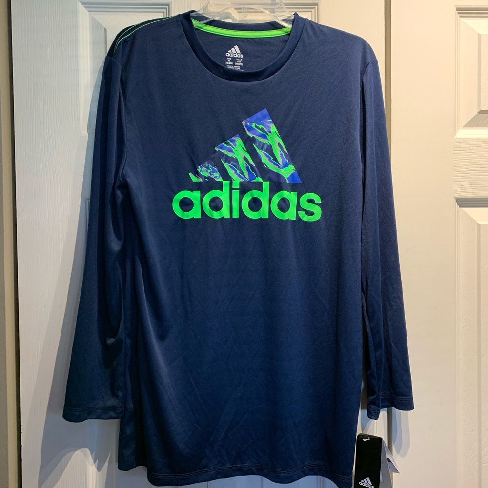 NWT Adidas Climalite long sleeve top XL 16-18
